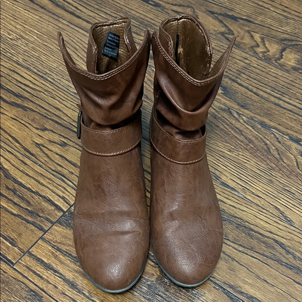 LOWER EAST SIDE Brown Ankle Booties (2 for $20)
